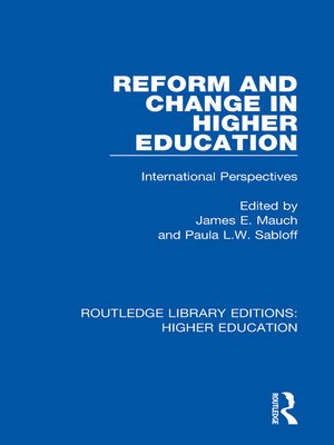 cover image of Reform and Change in Higher Education